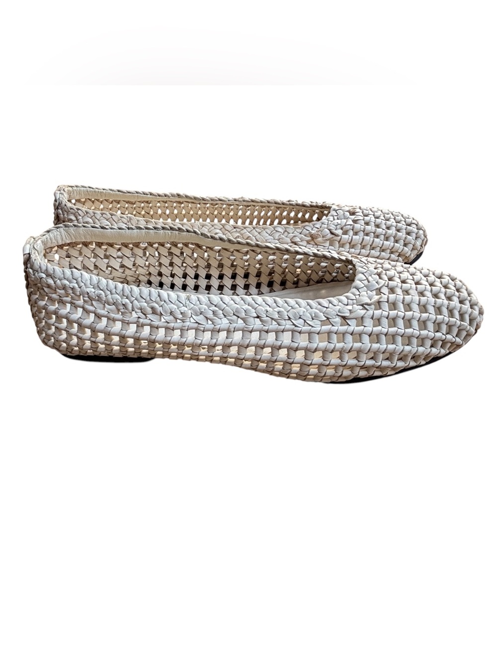St. Agni Tofu Leather Woven Basket Macrame Ballet Flats Shoes 39 (US 8) - Picture 6 of 12